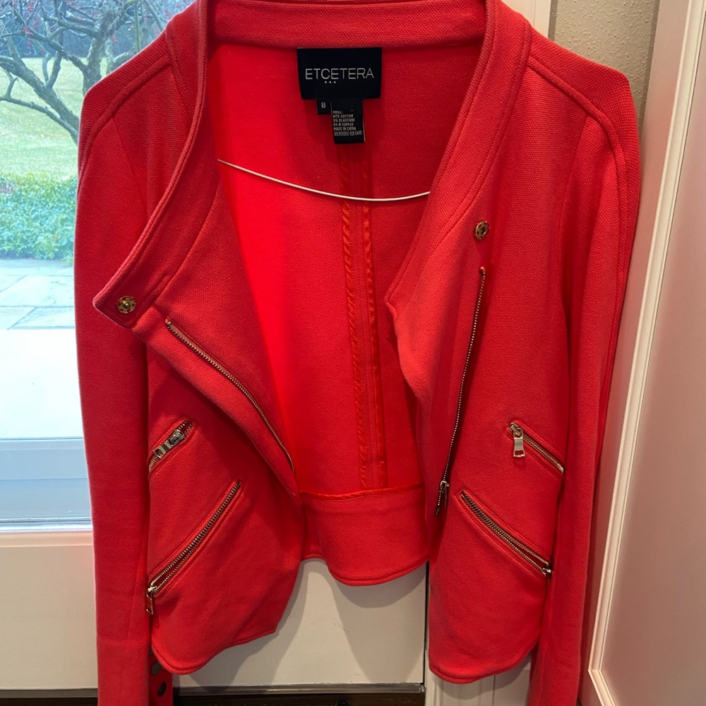 Etcetera Pink Moto Style Jacket - image 2